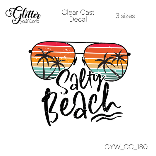 Salty Beach CC_180 Clear Cast Decal