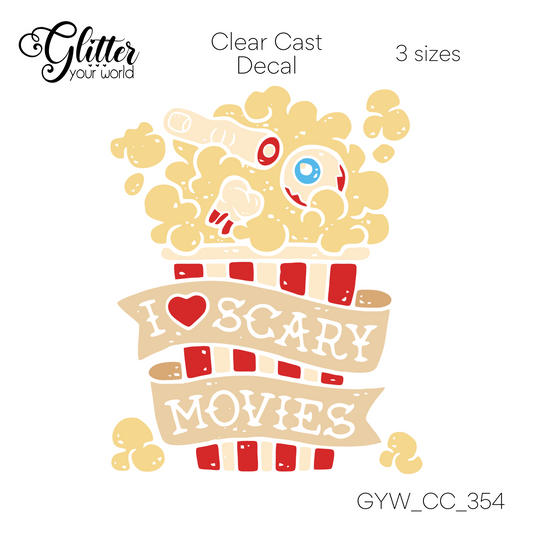 I Love Scary Movies CC_354 Clear Cast Decal